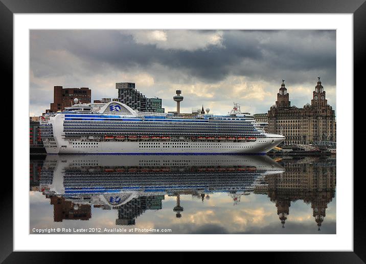 Crown Princess in the mirror Framed Mounted Print by Rob Lester