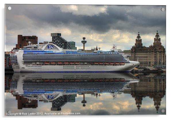 Crown Princess in the mirror Acrylic by Rob Lester