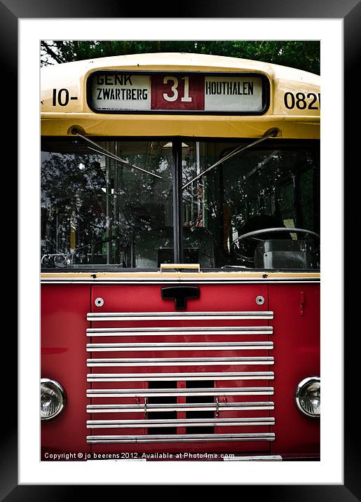 retro bus Framed Mounted Print by Jo Beerens