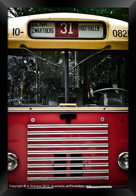 retro bus Framed Print by Jo Beerens