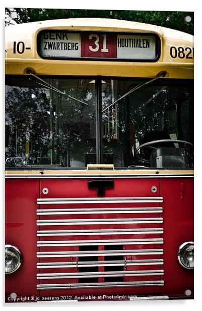 retro bus Acrylic by Jo Beerens