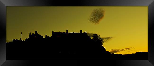 Stirling Castle Silhouette Framed Print by Buster Brown
