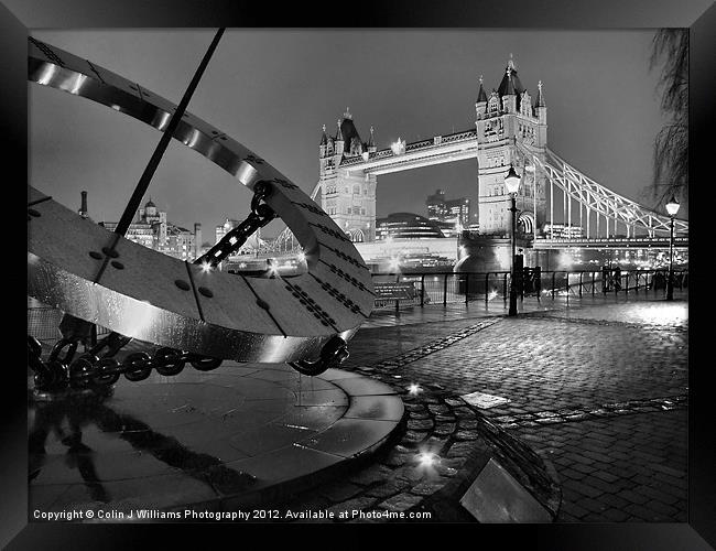 London Time BW Framed Print by Colin Williams Photography