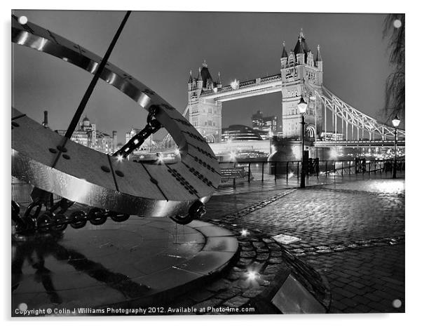 London Time BW Acrylic by Colin Williams Photography
