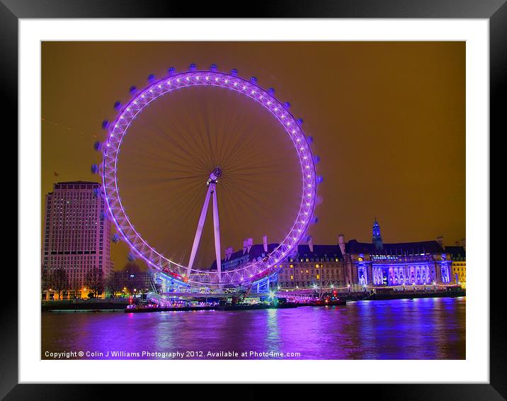 The London Eye Framed Mounted Print by Colin Williams Photography