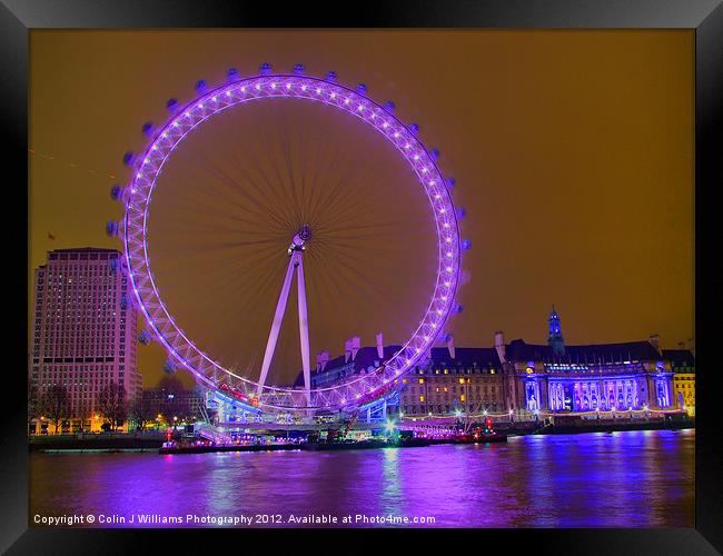 The London Eye Framed Print by Colin Williams Photography