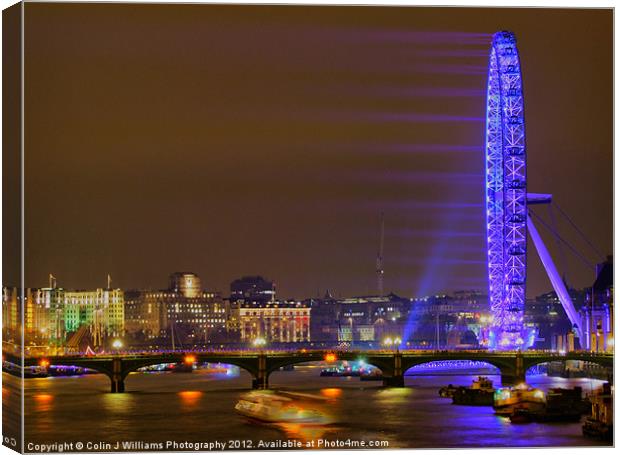 The London Eye and Westminster Bridge Canvas Print by Colin Williams Photography