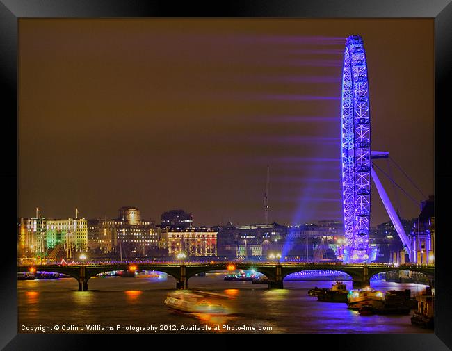 The London Eye and Westminster Bridge Framed Print by Colin Williams Photography