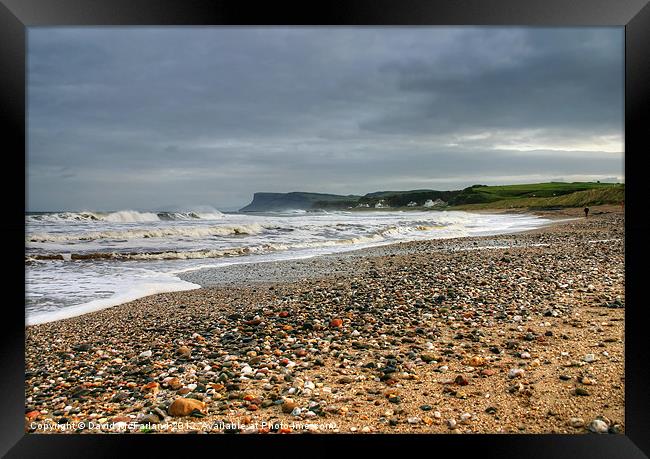 Winter winds at Ballycastle Framed Print by David McFarland