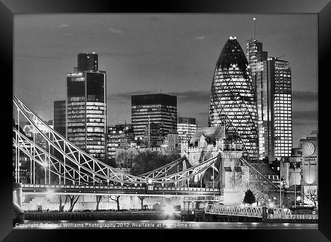 The City Of London BW Framed Print by Colin Williams Photography