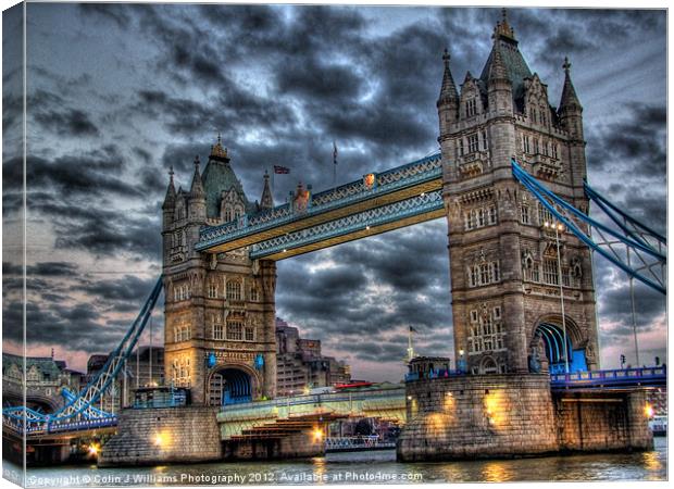Tower Bridge At Twilight Canvas Print by Colin Williams Photography