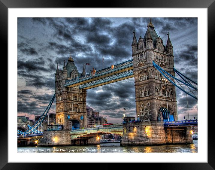 Tower Bridge At Twilight Framed Mounted Print by Colin Williams Photography