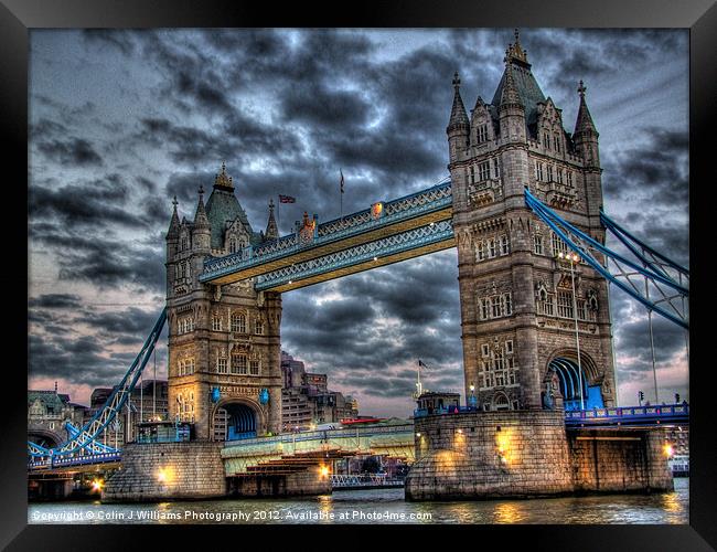 Tower Bridge At Twilight Framed Print by Colin Williams Photography