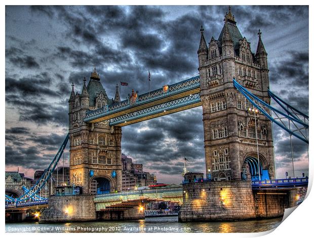 Tower Bridge At Twilight Print by Colin Williams Photography