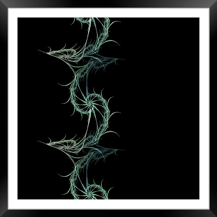 fractal frost Framed Mounted Print by Heather Newton