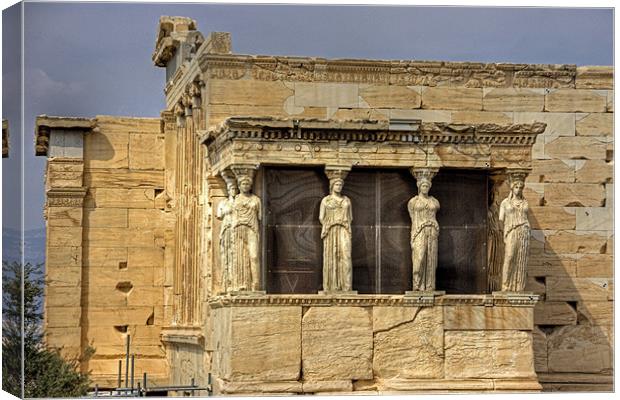 Porch of the Caryatids Canvas Print by Tom Gomez