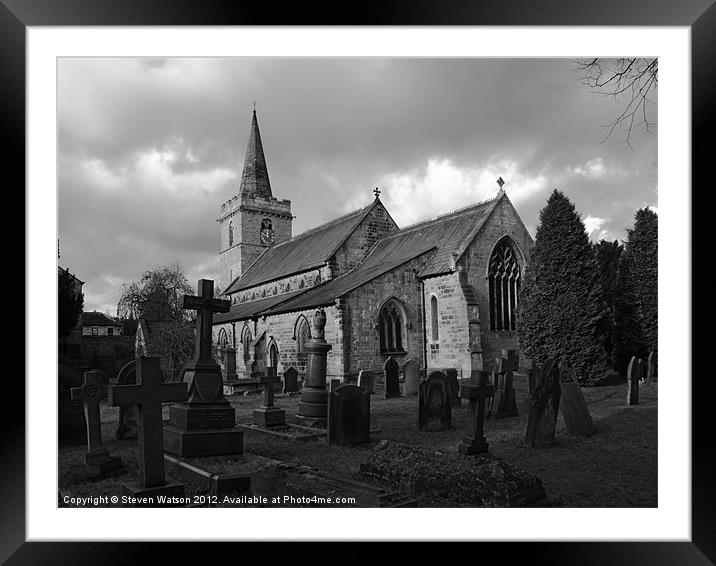 St Ricarius, Aberford Framed Mounted Print by Steven Watson