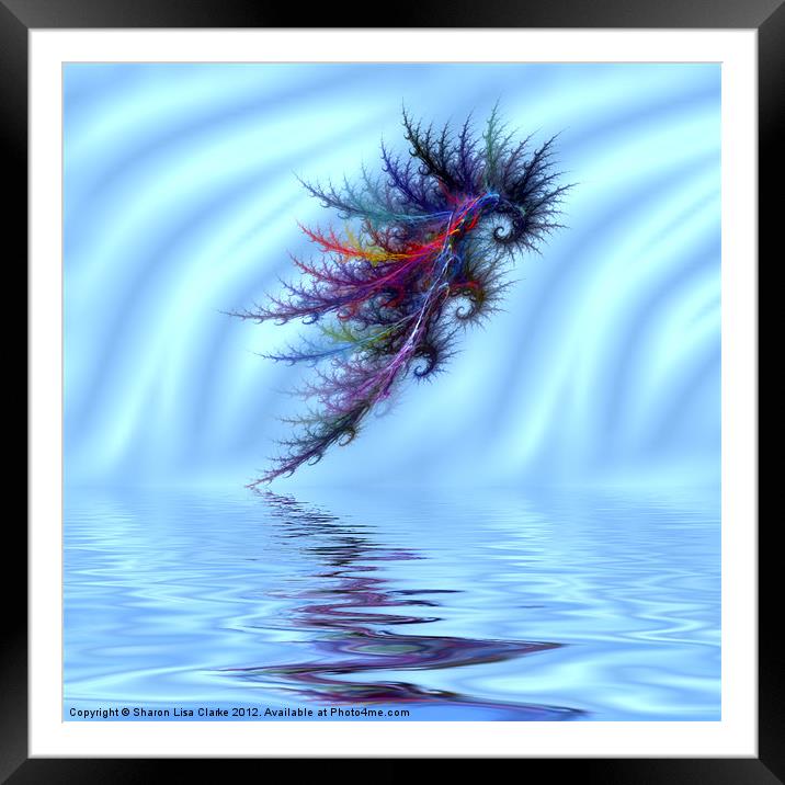 Electric Seahorse Framed Mounted Print by Sharon Lisa Clarke