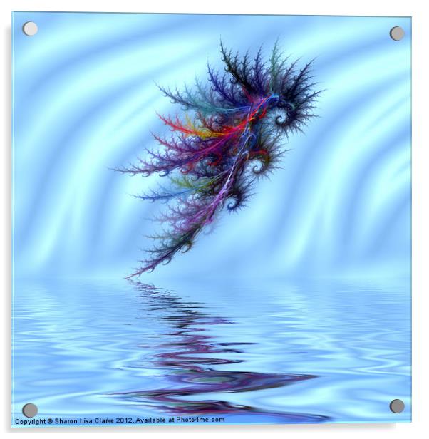 Electric Seahorse Acrylic by Sharon Lisa Clarke