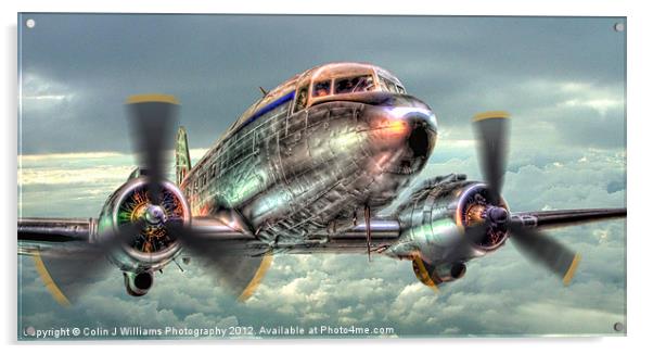 The Douglas C47 Dakota Acrylic by Colin Williams Photography