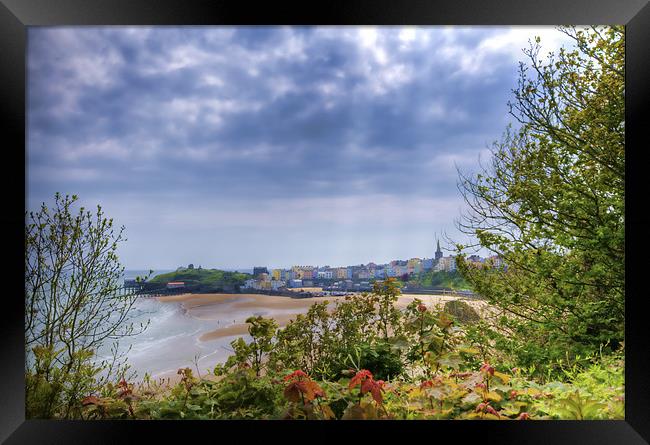 Tenby Pembrokeshire Painted Framed Print by Steve Purnell