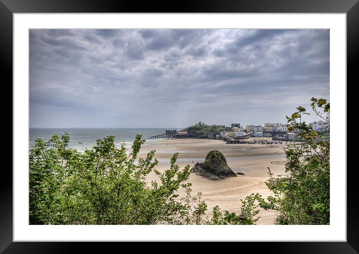 Tenby Low Tide Framed Mounted Print by Steve Purnell