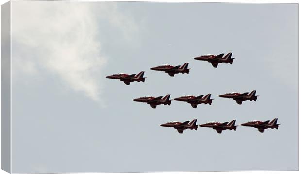 Red arrows Canvas Print by Marilyn PARKER