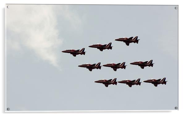Red arrows Acrylic by Marilyn PARKER