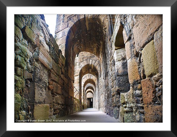 Linlithgow Palace Walkway Framed Mounted Print by Buster Brown