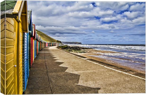 Whitby Beach Huts Canvas Print by Northeast Images