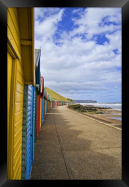 Whitby Beach huts Framed Print by Northeast Images