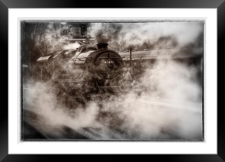 44871 Steam Locomotive Framed Mounted Print by Celtic Origins