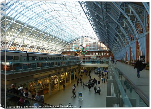St Pancras Station London Canvas Print by Elaine Whitby