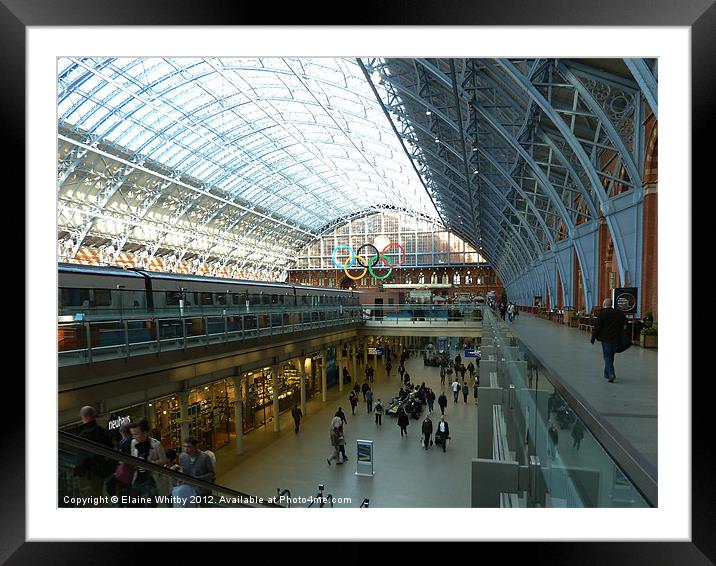 St Pancras Station London Framed Mounted Print by Elaine Whitby