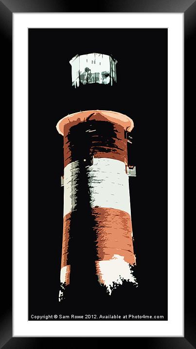 Smeatons Tower Cutout Framed Mounted Print by Sam Rowe