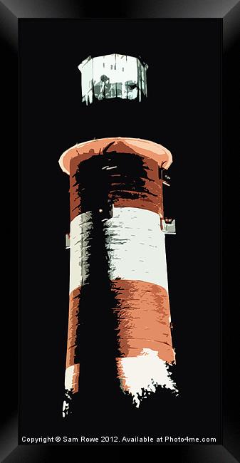 Smeatons Tower Cutout Framed Print by Sam Rowe
