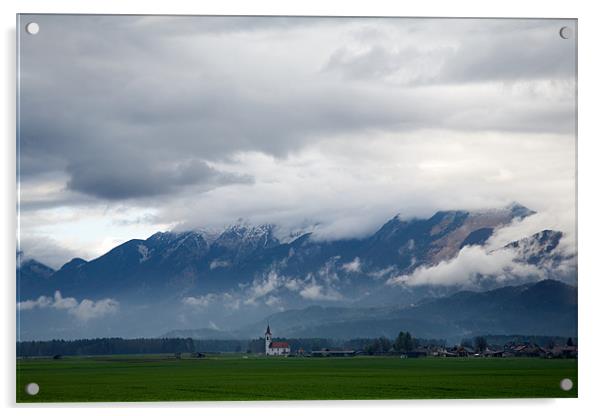 The Kamnik Alps after a storm Acrylic by Ian Middleton