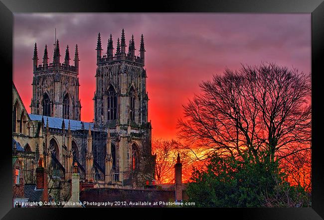 York Minster Sunset Framed Print by Colin Williams Photography