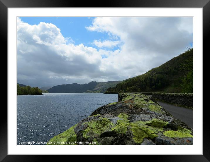 Thirlmere in Cumbria Framed Mounted Print by Liz Ward