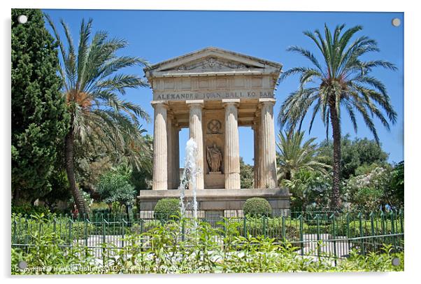 Lower Barrakka Gardens, Valletta Acrylic by Howard Corlett