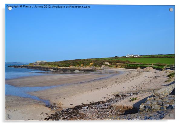 West Angle Bay, Pembrokeshire Acrylic by Paula J James