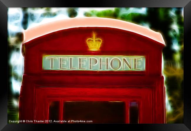 Red Telephone Box Framed Print by Chris Thaxter