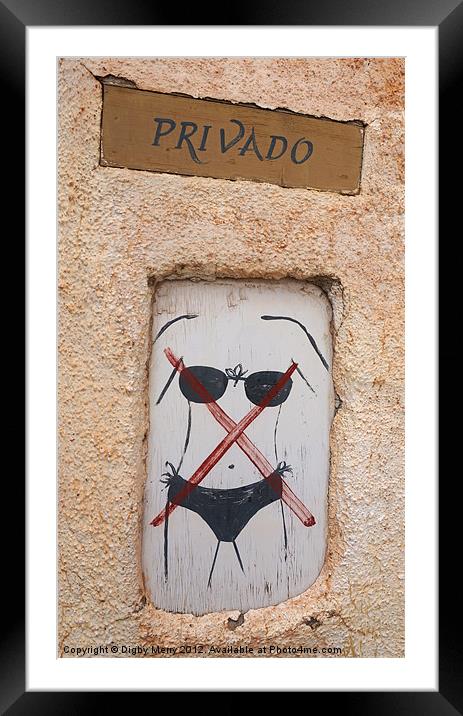 No clothes allowed Framed Mounted Print by Digby Merry