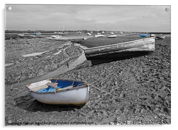 Brancaster boats Acrylic by Stephen Wakefield