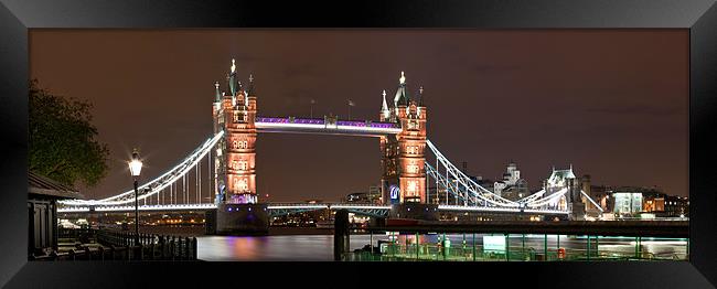 Tower Bridge Panorama Framed Print by peter tachauer