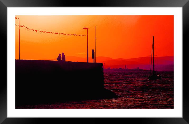 Red Sky at Night Framed Mounted Print by Buster Brown