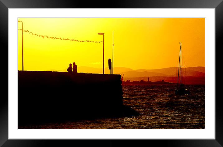 Sunset over the Harbour Framed Mounted Print by Buster Brown