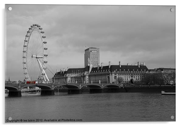 London Eye Acrylic by les tobin