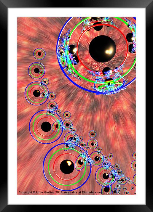 Alien Planets Framed Mounted Print by Alice Gosling