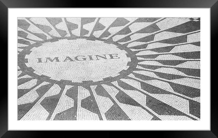 Imagine - John Lennon Memorial Framed Mounted Print by Danny Thomas